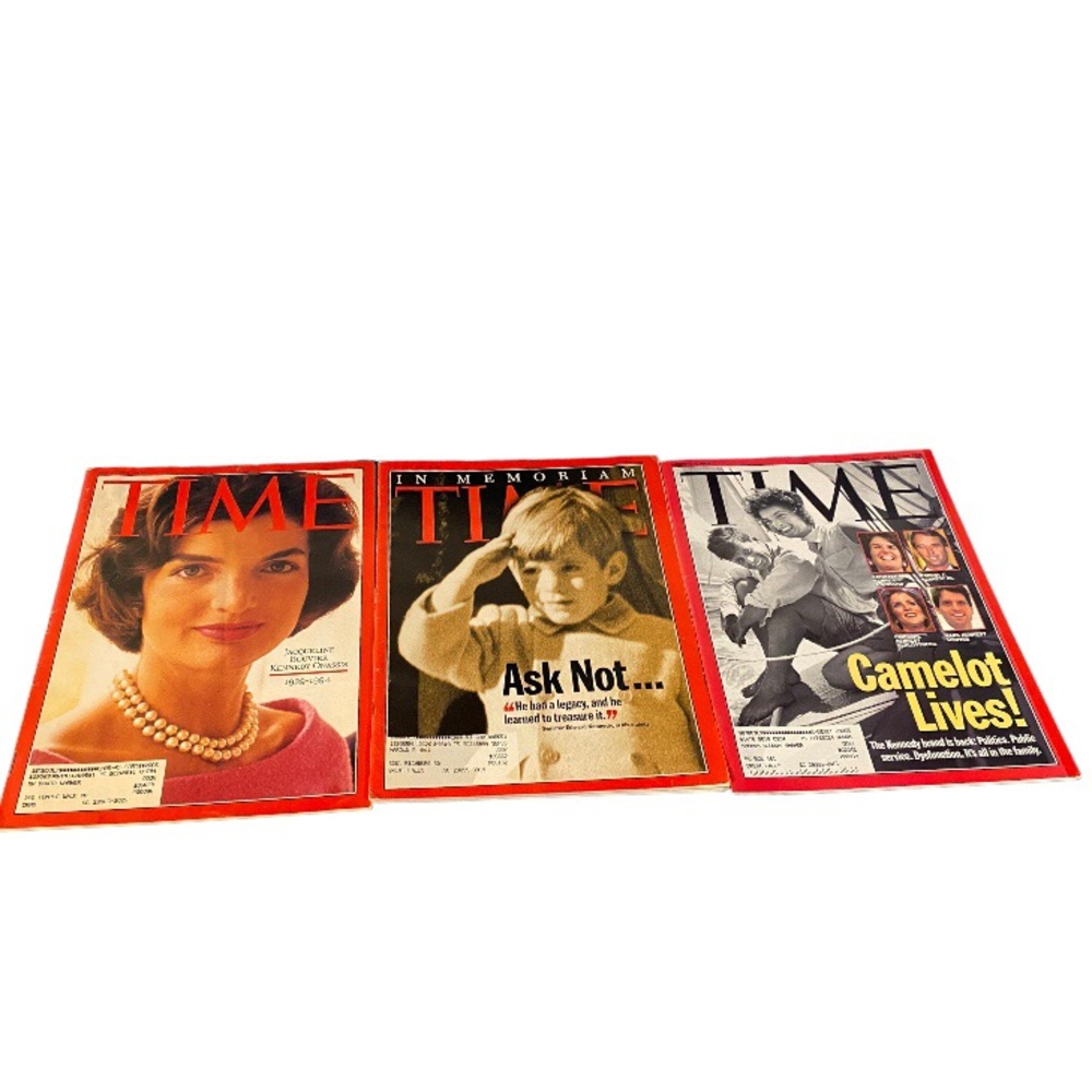 Life Magazine John F & Jackie Kennedy Camelot Lot 1994 1999 2001 John Memorial